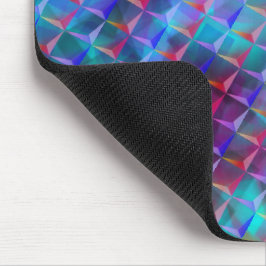 Verzeept lila en 3D- of roze driehoeken Muismat