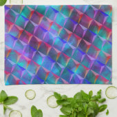 Verzeept lila en 3D- of roze driehoeken Theedoek (Gevouwen)