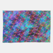 Verzeept lila en 3D- of roze driehoeken Theedoek (Horizontaal)