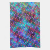 Verzeept lila en 3D- of roze driehoeken Theedoek (Verticaal)