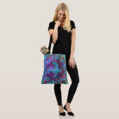 Verzeept lila en 3D- of roze driehoeken Tote Bag (Op model)