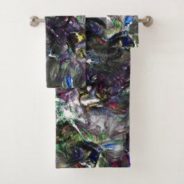 Verzeept "zware verven" die elkaar overlappen in m bad handdoek