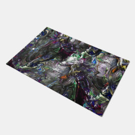 Verzeept "zware verven" die elkaar overlappen in m deurmat