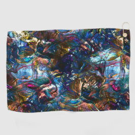 Verzeept "zware verven" die elkaar overlappen in m golfhanddoek