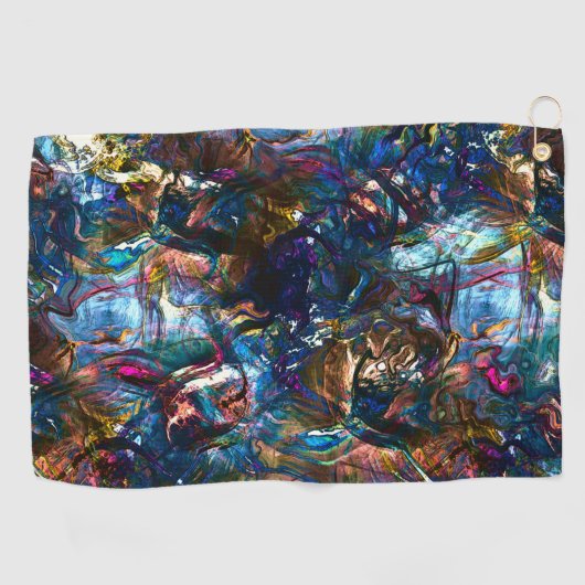 Verzeept "zware verven" die elkaar overlappen in m golfhanddoek (Horizontaal)