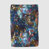 Verzeept "zware verven" die elkaar overlappen in m golfhanddoek (Voorkant)