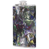 Verzeept "zware verven" die elkaar overlappen in m heupfles (Links)