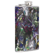 Verzeept "zware verven" die elkaar overlappen in m heupfles (Rechts)