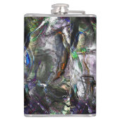 Verzeept "zware verven" die elkaar overlappen in m heupfles (Achterkant)