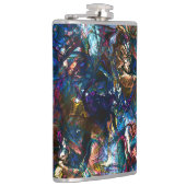 Verzeept "zware verven" die elkaar overlappen in m heupfles (Rechts)