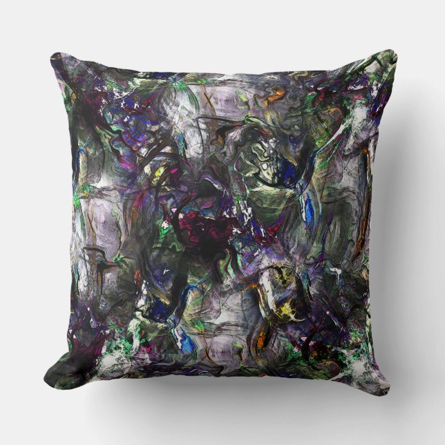 Verzeept "zware verven" die elkaar overlappen in m kussen (Voorkant)