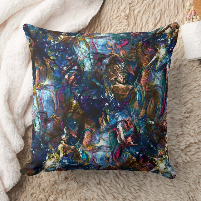 Verzeept "zware verven" die elkaar overlappen in m kussen (Deken)