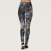Verzeept "zware verven" die elkaar overlappen in m leggings (Achterkant)