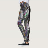 Verzeept "zware verven" die elkaar overlappen in m leggings (Links)