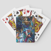 Verzeept "zware verven" die elkaar overlappen in m pokerkaarten (Achterkant)