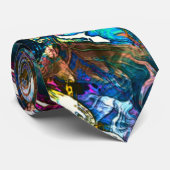 Verzeept "zware verven" die elkaar overlappen in m stropdas (Opgerold)