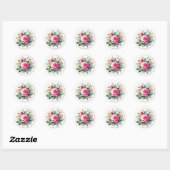 "Verzegel het met bloemen" Ronde Sticker (Vel)