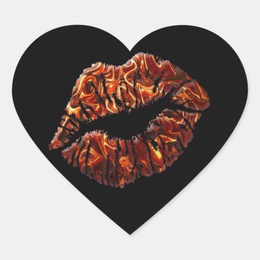 Verzegel het met een kus hart sticker (Voorkant)