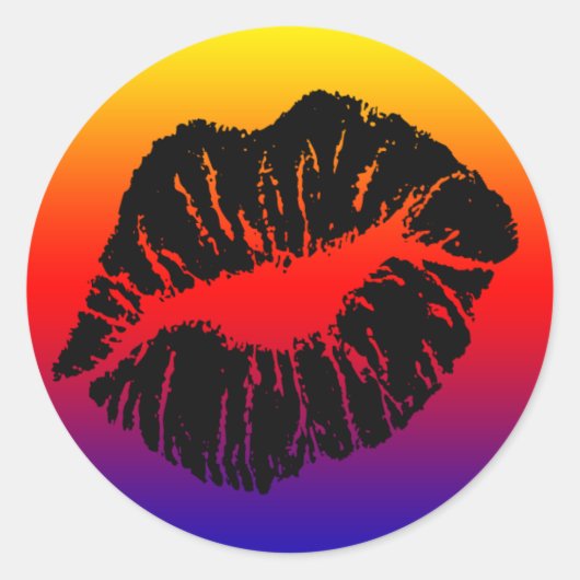 Verzegel het met een kus ronde sticker (Voorkant)