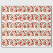 Verzegeld door Santa Nice Lijst Geen Peking Kerstm Cadeaupapier (Vlak)