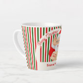 Verzegeld door Santa Nice Lijst Vrolijk Kerstfeest Latte Mok (Linkerhoek)