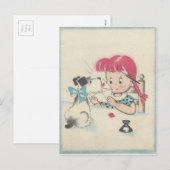  "verzegeld met Dog Kiss"-Valentijn Feestdagenkaart (Voorkant / Achterkant)