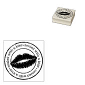 Verzegeld met een Kiss 2" Rubber Stamp Rubberstempel (Gestempeld)