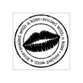 Verzegeld met een Kiss 2" Rubber Stamp Rubberstempel (Afrduk)