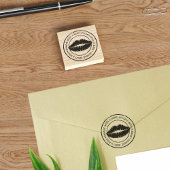 Verzegeld met een Kiss 2" Rubber Stamp Rubberstempel