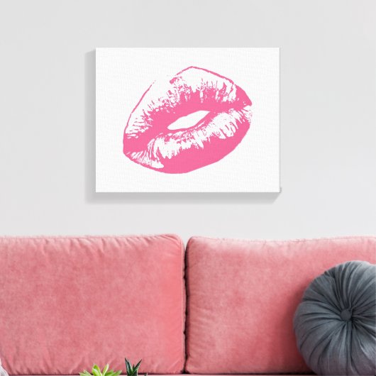 Verzegeld met een Kiss Canvas Afdruk (Insitu (Woonkamer))