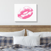 Verzegeld met een Kiss Canvas Afdruk (Insitu (Slaapkamer))
