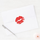 Verzegeld met een kiss felrode lip print Sticker (Envelop)