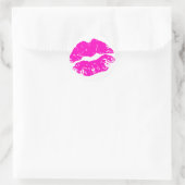 Verzegeld met een Kiss Hot Pink Lip Print Sticker (Tas)