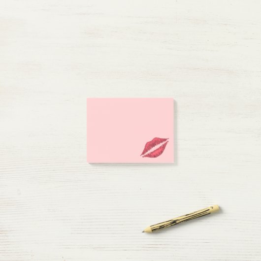 Verzegeld met een Kiss Post-its Post-it® Notes (Op bureau)