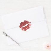 Verzegeld met een Kiss Red Lip Print Kiss Sticker (Envelop)