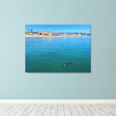 Verzegeld met een kus canvas afdruk (Insitu (Houten vloer))