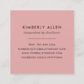 Verzegeld met een kus | Lip Product Distributor Vierkante Visitekaartje (Achterkant)