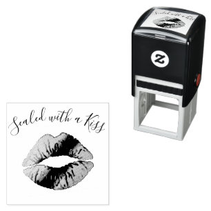 Verzegeld met een kus   Modern Lips Beauty Salon Zelfinktende Stempel