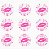 Verzegeld met een kus Roze Lippen Zegel