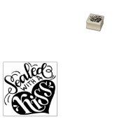 Verzegeld met een kus rubberstempel (Gestempeld)