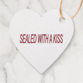verzegeld met een zoen liefde citaat bedankjes labels (Achterkant)