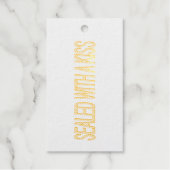 verzegeld met een zoen liefde citaat cadeaulabels (Voorkant)