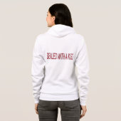verzegeld met een zoen liefde citaat hoodie (Achterkant volledig)