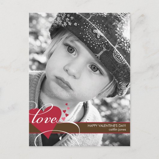 Verzegeld met liefde Valentijnsdag Post Kaart (Voorkant)