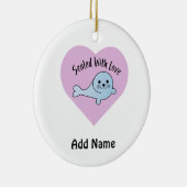 Verzegeld met liefdeszegel keramisch ornament (Rechts)