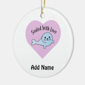 Verzegeld met liefdeszegel keramisch ornament (Links)