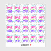 Verzegeld met Love & Spit - Vinyl Sticker (Vel)