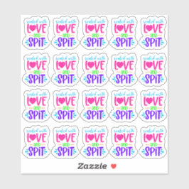 Verzegeld met Love & Spit - Vinyl Sticker