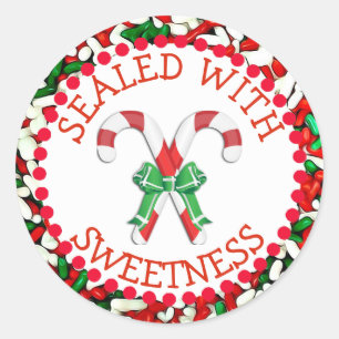Verzegeld met snoepsnoeprietFeestdagen Stickers