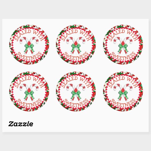 Verzegeld met snoepsnoeprietFeestdagen Stickers (Vel)